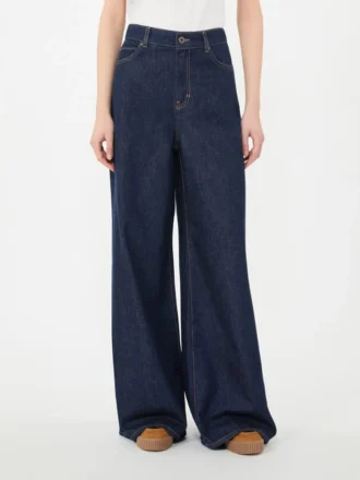 Vaqueros de denim de algodón suave, azul marino