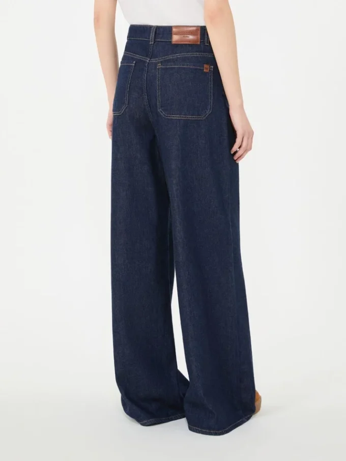 Vaqueros de denim de algodón suave, azul marino Vaqueros de denim de algodón suave, azul marino