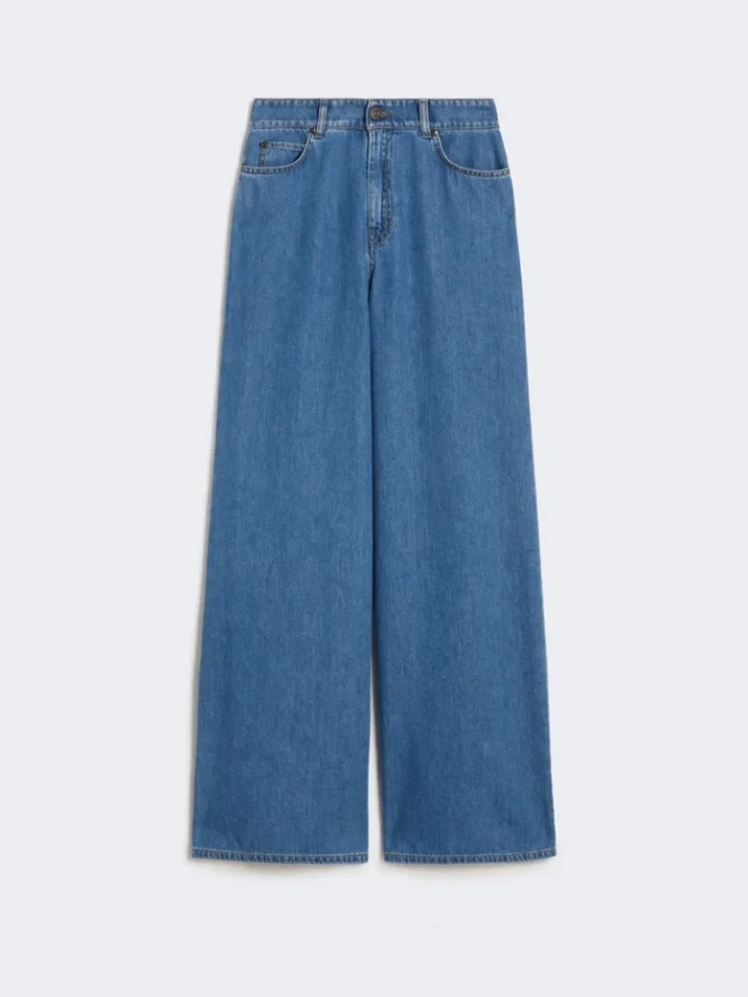 Vaqueros de denim de algodón suave, azul marino Vaqueros de denim de algodón suave, azul marino