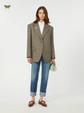 Vaqueros de denim de corte recto, azul marino