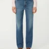 Vaqueros de denim de corte recto, azul marino Vaqueros de denim de corte recto, azul marino