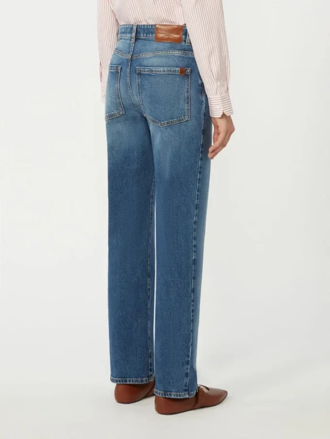 Vaqueros de denim de corte recto, azul marino Vaqueros de denim de corte recto, azul marino