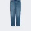 Vaqueros de denim de corte recto, azul marino Vaqueros de denim de corte recto, azul marino