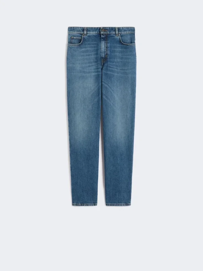 Vaqueros de denim de corte recto, azul marino Vaqueros de denim de corte recto, azul marino