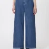 Vaqueros de denim de pierna ancha, azul medianoche Vaqueros de denim de pierna ancha, azul medianoche