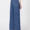 Vaqueros de denim de pierna ancha, azul medianoche Vaqueros de denim de pierna ancha, azul medianoche