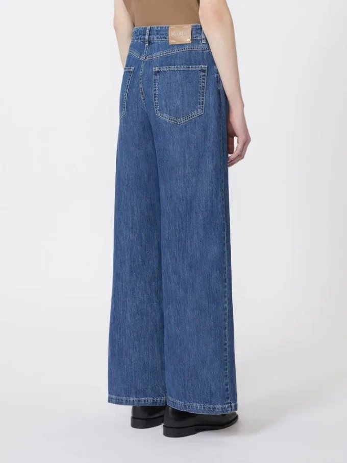 Vaqueros de denim de pierna ancha, azul medianoche Vaqueros de denim de pierna ancha, azul medianoche