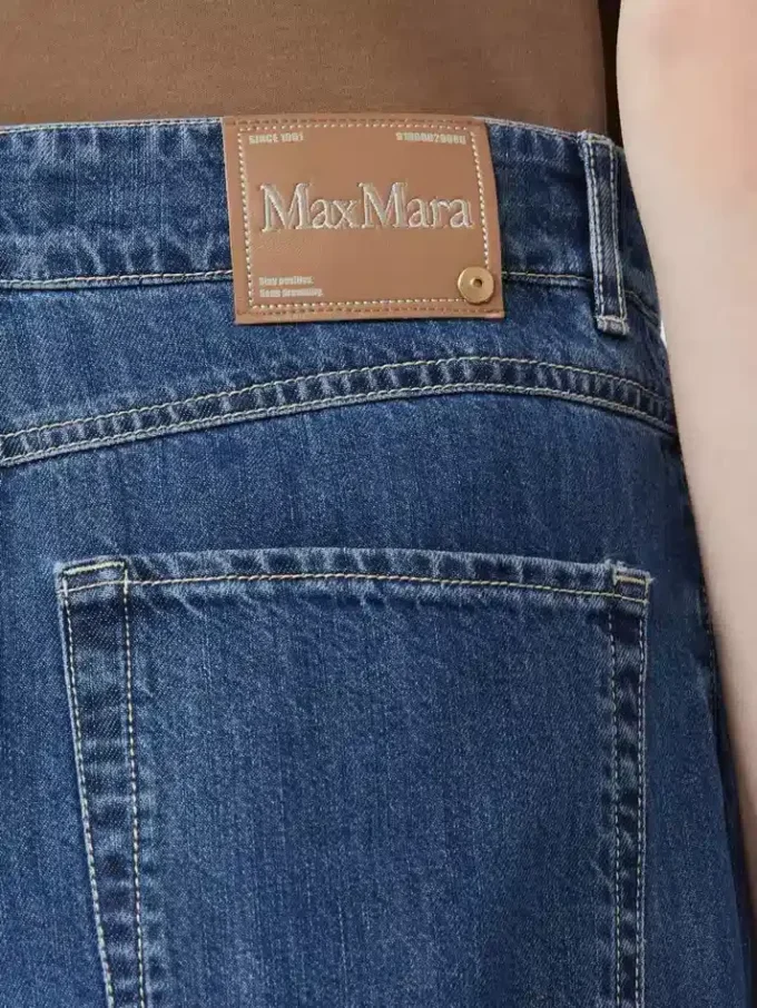 Vaqueros de denim de pierna ancha, azul medianoche Vaqueros de denim de pierna ancha, azul medianoche