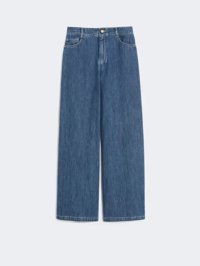 Vaqueros de denim de pierna ancha, azul medianoche Vaqueros de denim de pierna ancha, azul medianoche