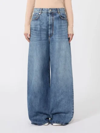 Vaqueros oversize de cintura baja, azul medianoche