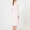 Vestido acampanado de cady, rosa