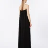 Vestido bustier de cady, negro Vestido bustier de cady, negro