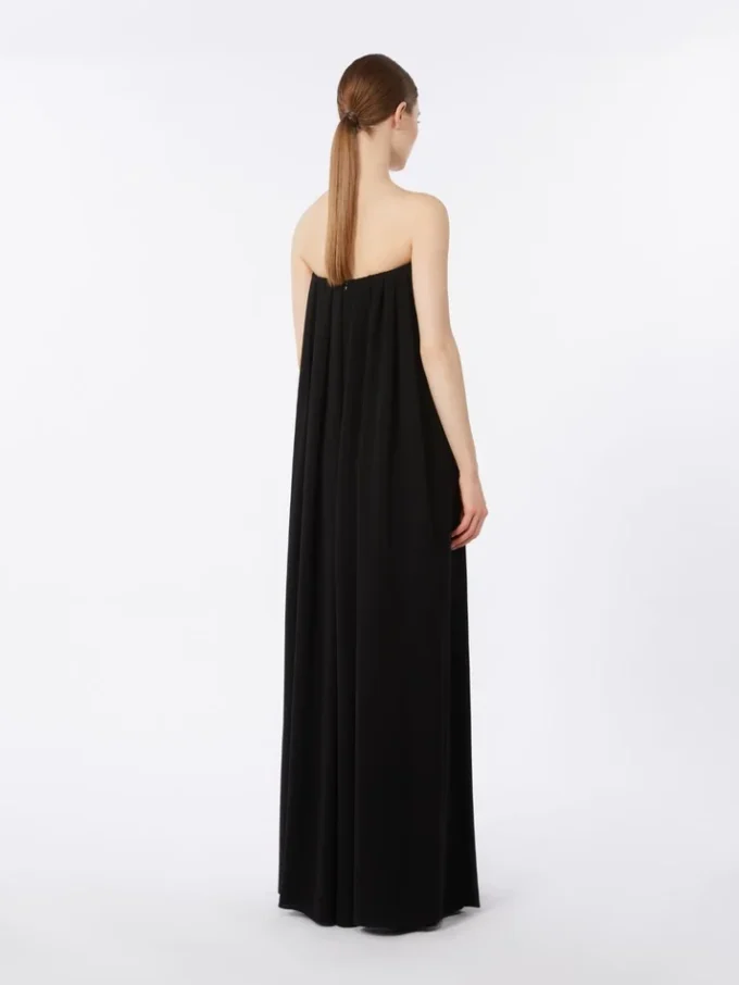 Vestido bustier de cady, negro Vestido bustier de cady, negro