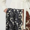 Vestido camisero de algodón estampado y sarga, blanco