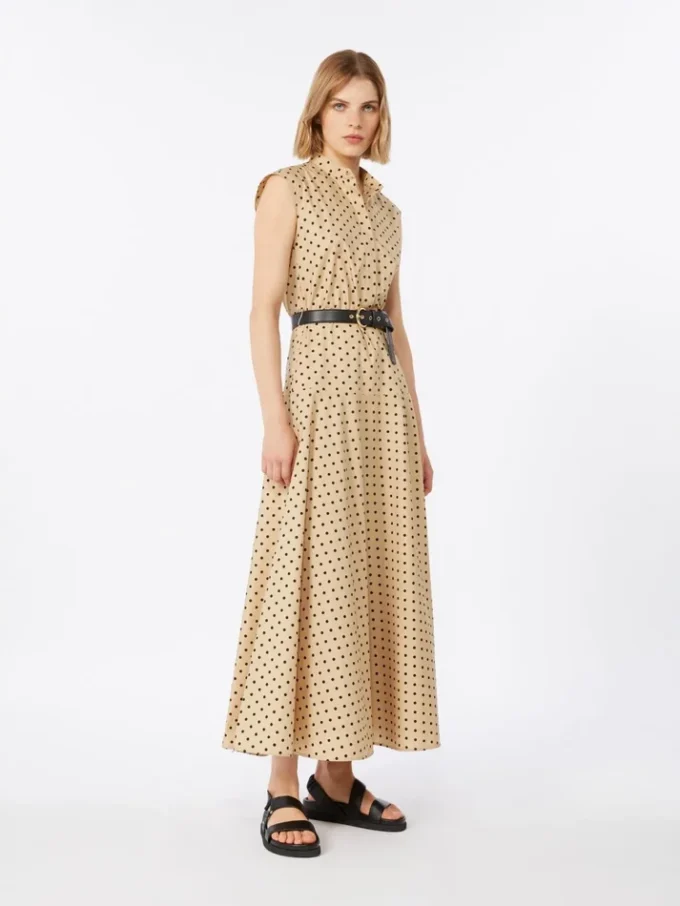 Vestido camisero de popelín estampado, estilo colonial Vestido camisero de popelín estampado, estilo colonial