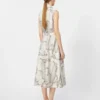 Vestido camisero estampado de mikado, marfil Vestido camisero estampado de mikado, marfil