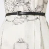 Vestido camisero estampado de mikado, marfil Vestido camisero estampado de mikado, marfil