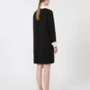 Vestido corto de cady, negro Vestido corto de cady, negro