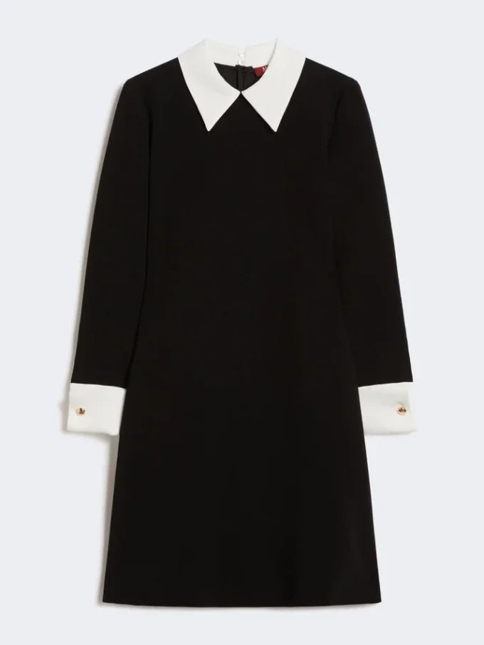 Vestido corto de cady, negro Vestido corto de cady, negro