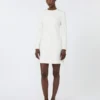 Vestido corto de jersey scuba, color marfil Vestido corto de jersey scuba, color marfil