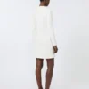 Vestido corto de jersey scuba, color marfil Vestido corto de jersey scuba, color marfil