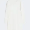 Vestido corto de jersey scuba, color marfil Vestido corto de jersey scuba, color marfil