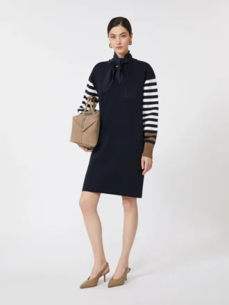 Vestido corto de lana, azul ultramar