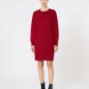 Vestido corto de lana, rojo oscuro Vestido corto de lana, rojo oscuro