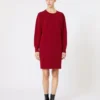 Vestido corto de lana, rojo oscuro Vestido corto de lana, rojo oscuro