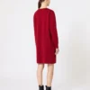 Vestido corto de lana, rojo oscuro Vestido corto de lana, rojo oscuro