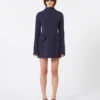 Vestido corto y entallado de gabardina, azul medianoche Vestido corto y entallado de gabardina, azul medianoche