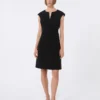 Vestido de corte princesa de cady, negro Vestido de corte princesa de cady, negro