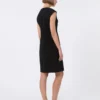 Vestido de corte princesa de cady, negro Vestido de corte princesa de cady, negro