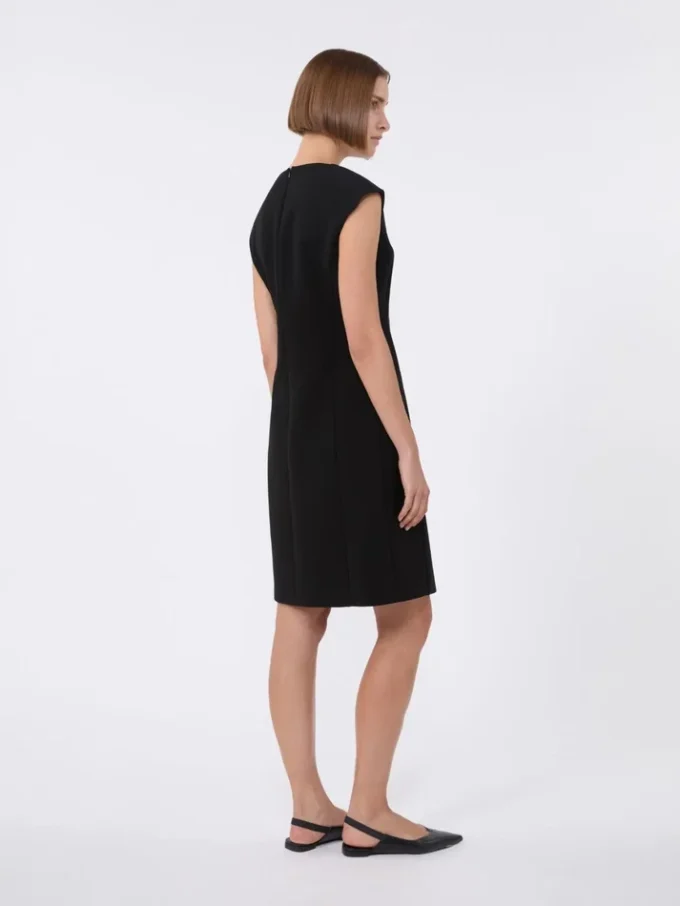 Vestido de corte princesa de cady, negro Vestido de corte princesa de cady, negro