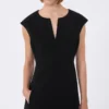 Vestido de corte princesa de cady, negro Vestido de corte princesa de cady, negro