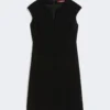 Vestido de corte princesa de cady, negro Vestido de corte princesa de cady, negro