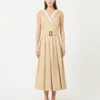 Vestido de gabardina repelente al agua, color beige Vestido de gabardina repelente al agua, color beige