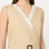 Vestido de gabardina repelente al agua, color beige Vestido de gabardina repelente al agua, color beige