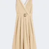 Vestido de gabardina repelente al agua, color beige Vestido de gabardina repelente al agua, color beige