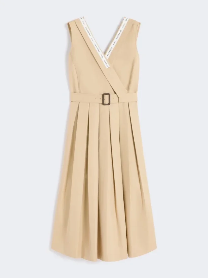 Vestido de gabardina repelente al agua, color beige Vestido de gabardina repelente al agua, color beige
