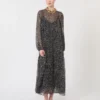 Vestido de gasa estampada, negro Vestido de gasa estampada, negro