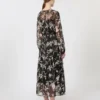Vestido de gasa estampada, negro Vestido de gasa estampada, negro