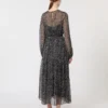 Vestido de gasa estampada, negro Vestido de gasa estampada, negro