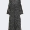 Vestido de gasa estampada, negro Vestido de gasa estampada, negro