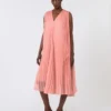 Vestido de gasa plisada, rosa Vestido de gasa plisada, rosa