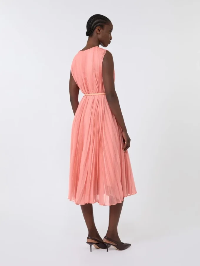 Vestido de gasa plisada, rosa Vestido de gasa plisada, rosa