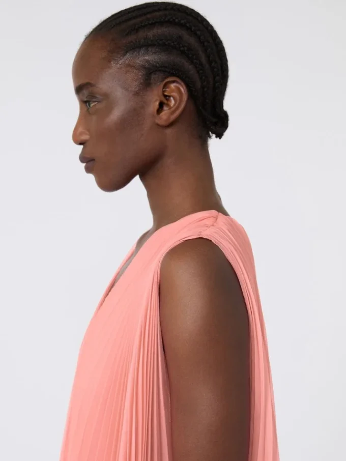 Vestido de gasa plisada, rosa Vestido de gasa plisada, rosa