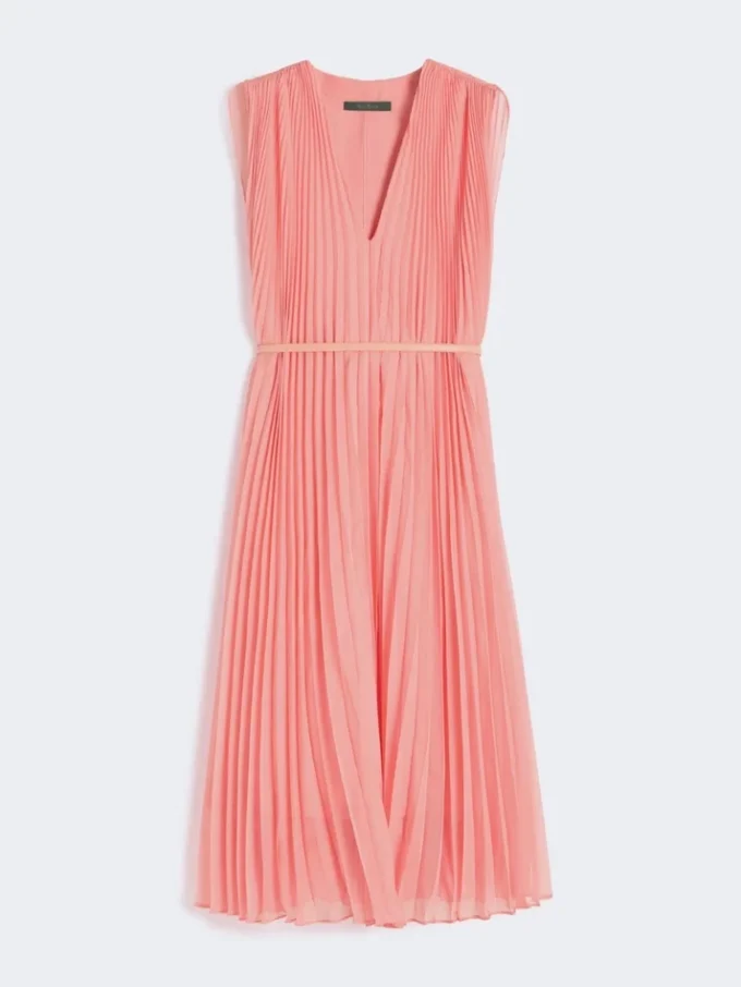 Vestido de gasa plisada, rosa Vestido de gasa plisada, rosa