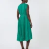 Vestido de gasa plisada, verde Vestido de gasa plisada, verde