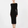 Vestido de hilo de lana, negro Vestido de hilo de lana, negro